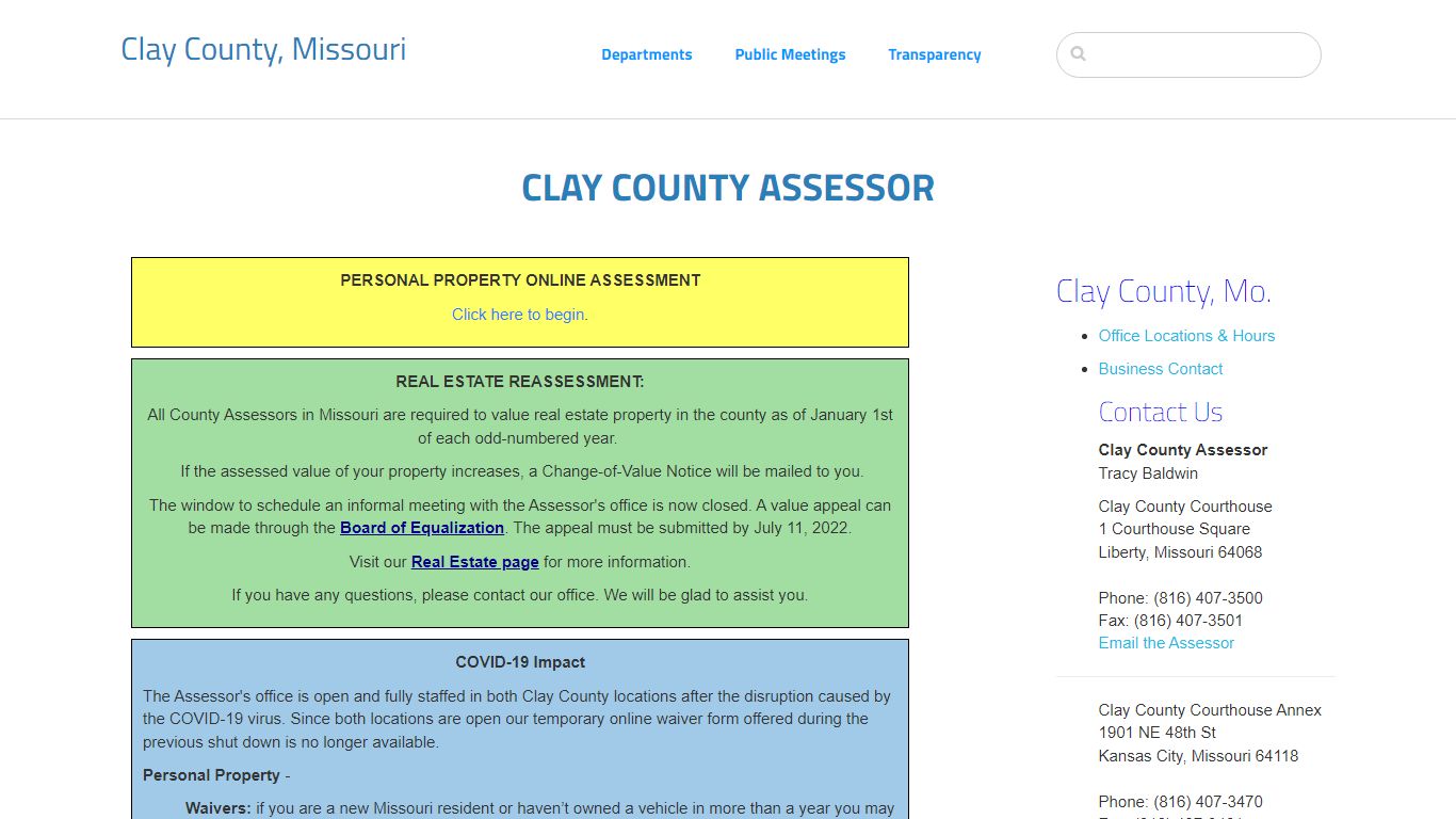 Assessor :: Clay County, Missouri